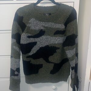 AQUA Army Print Sweater